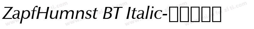 ZapfHumnst BT Italic字体转换